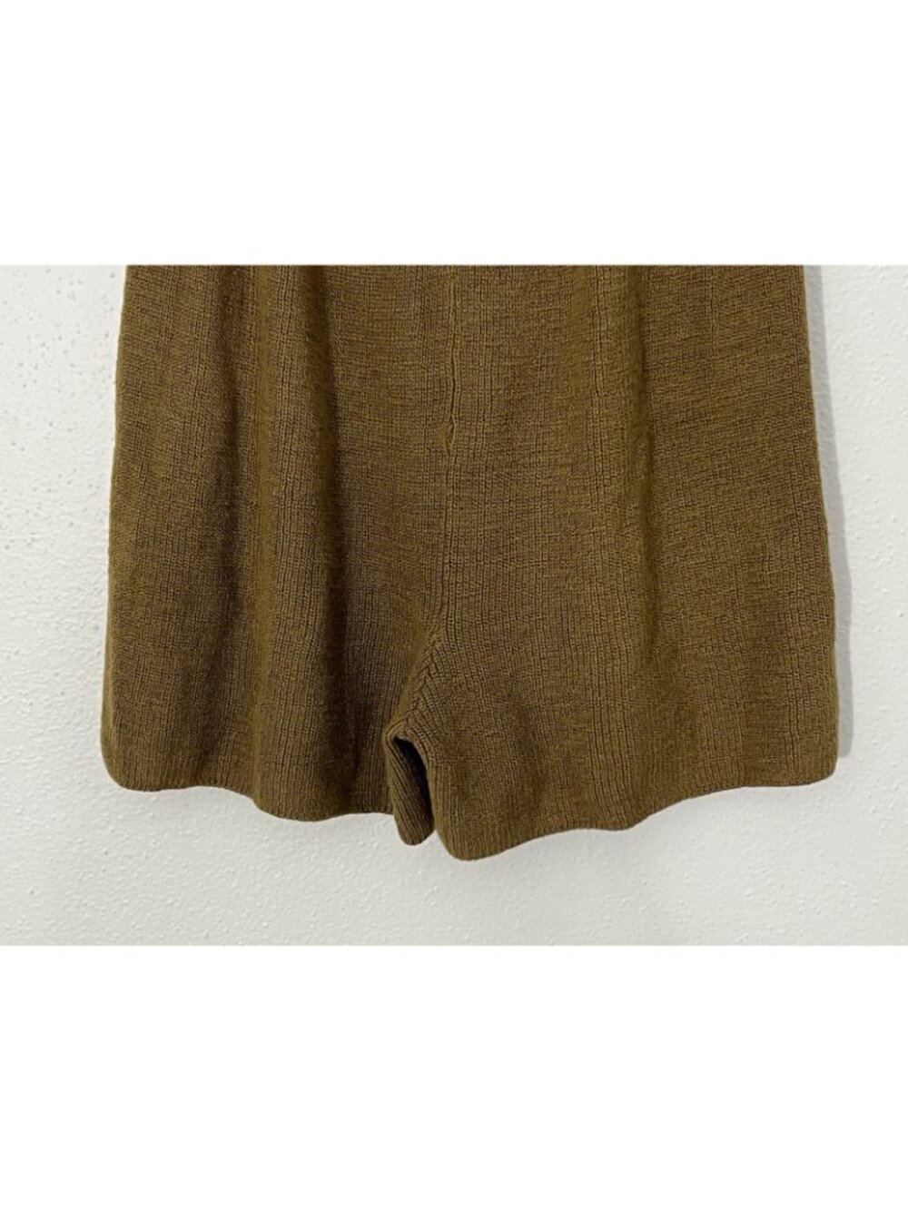 Free People Beach Brown Mustard Yellow Knit Shorts Size Small Pull On - Picture 6 of 12
